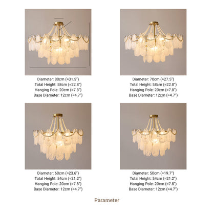 Lustre Kristy Élégant perle/verre/métal, blanc