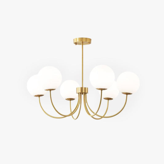 Valentina Moderner Ball Bubble Metall/Glas-Kronleuchter, Gold