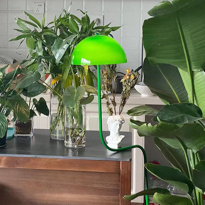 Salgado Stehlampe Mushroom Middle Ancient, Arc Metal, Grün, Esszimmer