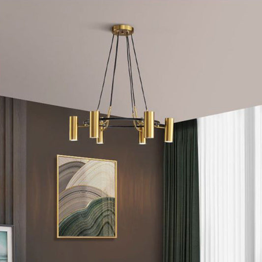 Arisha moderne Spotlight-Pendelleuchte aus Metall, Gold