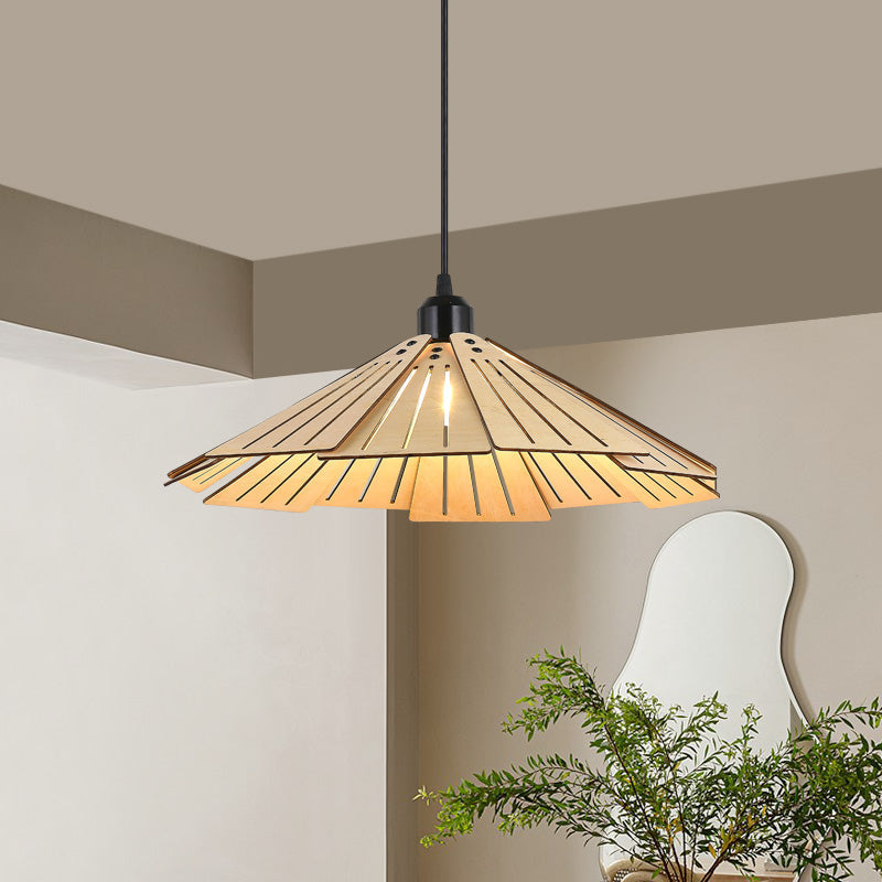 Suspension rétro Arisha, métal et bois
