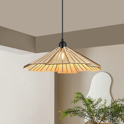Suspension rétro Arisha, métal et bois
