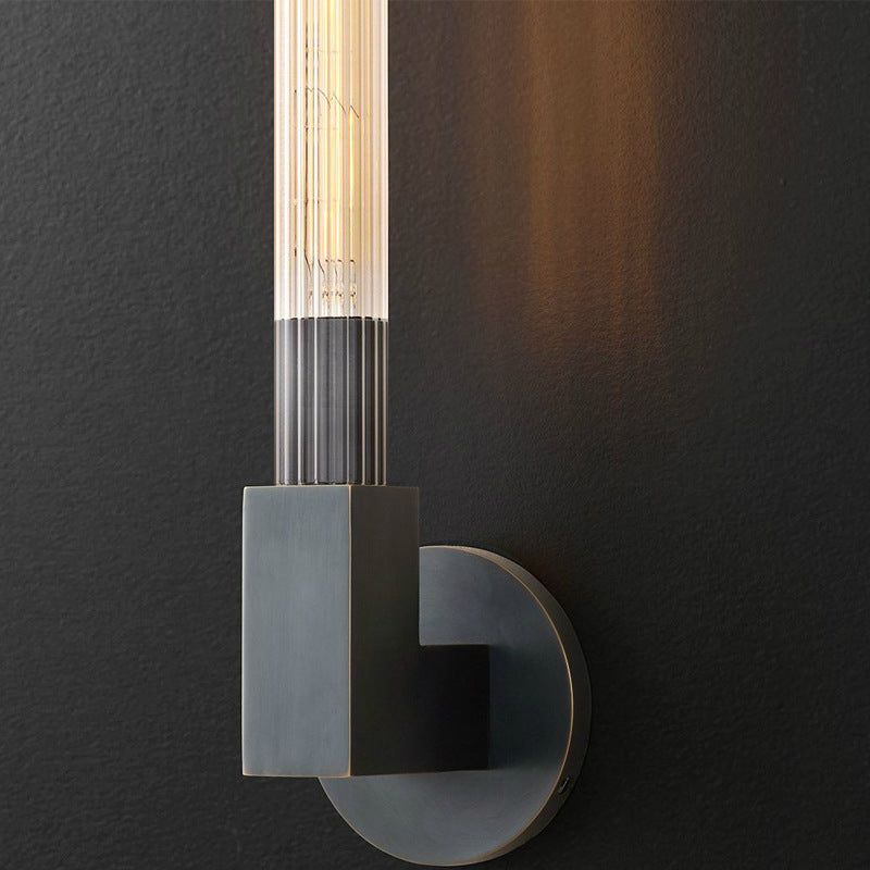 Kristy Indoor Wall Lamp Glass  Brass Mid-century Restaurant Bedroom