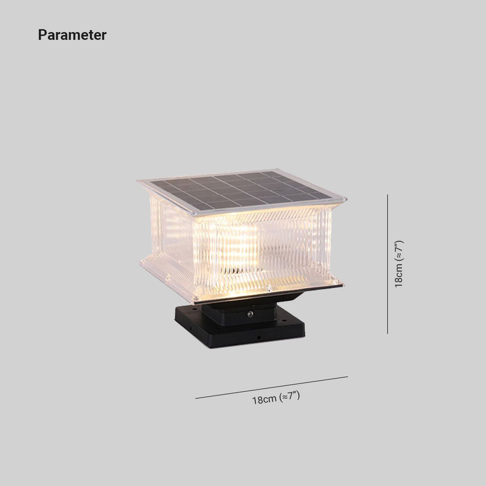 Ray Zeitgenössische LED-Außenleuchte aus rechteckigem Metall, Schwarz