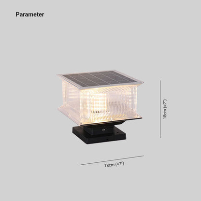 Ray Zeitgenössische LED-Außenleuchte aus rechteckigem Metall, Schwarz