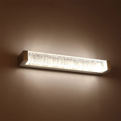 Arisha Transparent Rectangular Mirror Front Vanity LED Wall Lamp, Bathroom