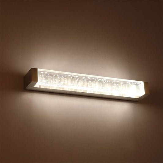 Arisha transparante rechthoekige spiegel frontijdelheid LED-wandlamp, badkamer