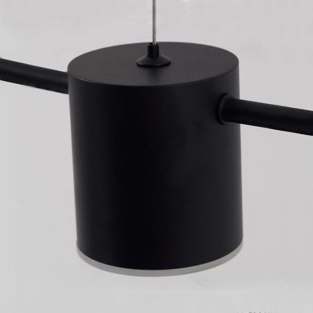 Arisha Minimalistische Pendelleuchte aus mehreren Metallen, Schwarz/Gold