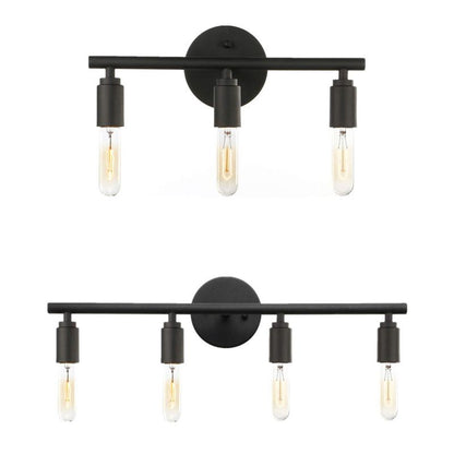 Silva Moderne Glas-Waschtisch-Wandleuchte, Schwarz, Badezimmer, 3/4 Licht