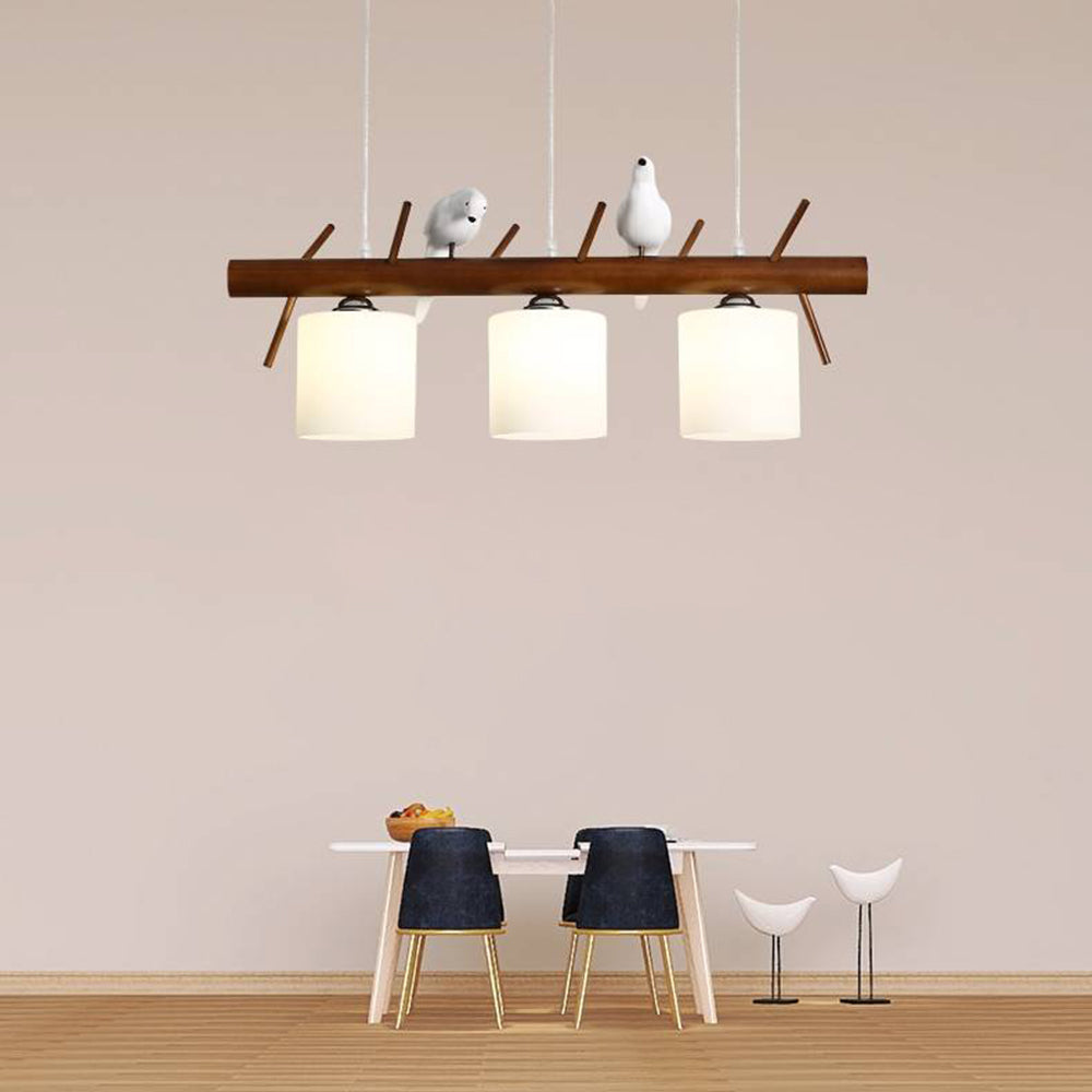 Suspension Muto Bird Bois, 2/3 Têtes