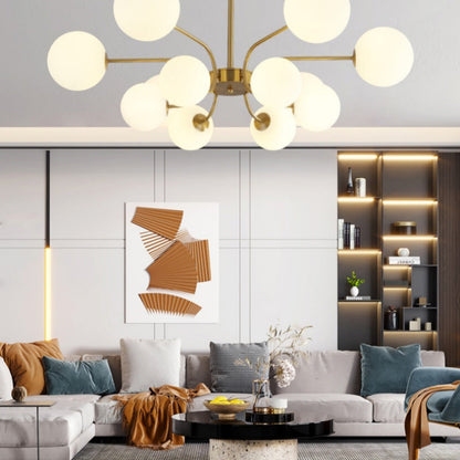 Valentina Lustre LED moderne Chrome/Or Salon/Chambre