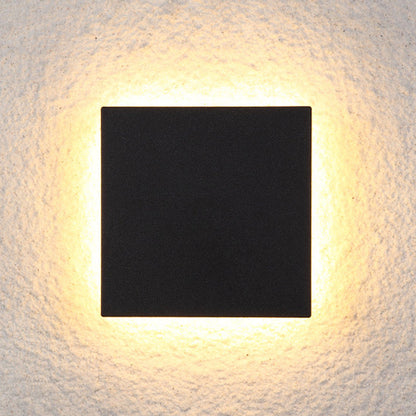 Klyne Minimalist Round/Square Outdoor Wall Lamp LED, Black/White