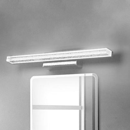 Arisha Modern Rectangular Metal Modern Wall Lamp, Silver