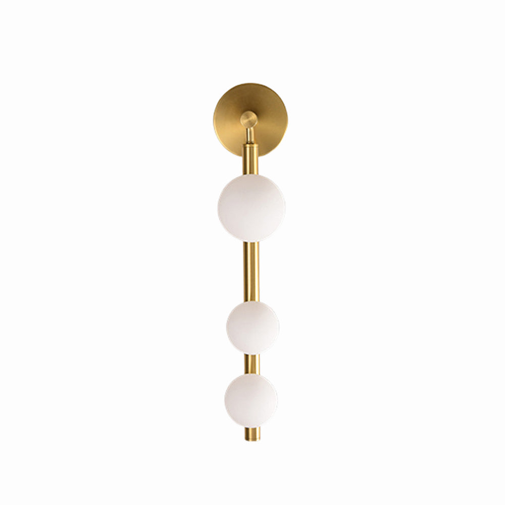 Valentina Applique murale moderne Globe en métal/verre, noir/doré