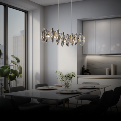 Kristy Luxuriöser Kronleuchter Kristalle/Metall Gold Wohnzimmer