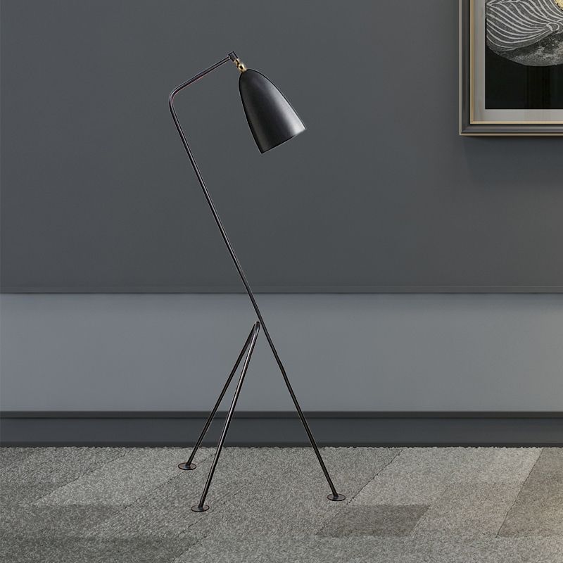 Morandi Moderne Metallbecher-Stehlampe in Schwarz, mehrfarbig