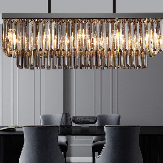 Kristy Design Rectangle Metal Pendant Light, Black
