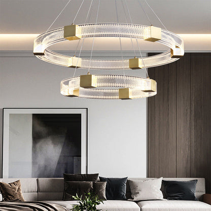 Arisha – suspension moderne ronde/ovale/métal, dorée