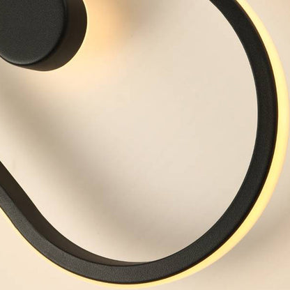 Arisha Nordic Clock Wall Lamp, Gold & Black