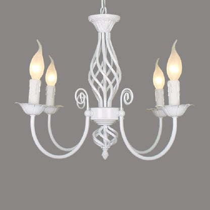 Silva Pendant Light Candle Retro, Metal/Glass, Black/White, Restaurant