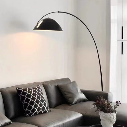 Avi Modrn Fishing Rod Metal Floor Lamp, Black