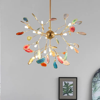 Aria Agate Creative Colourful Chandelier Bedroom/Living Room