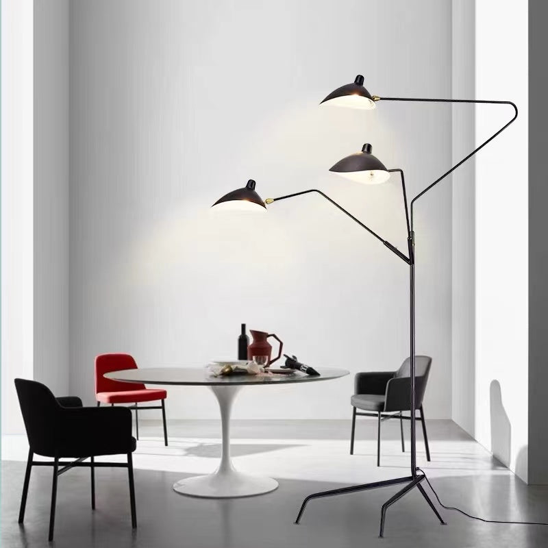 Schmitt Industrie-Stehlampe, 1/3 Köpfe