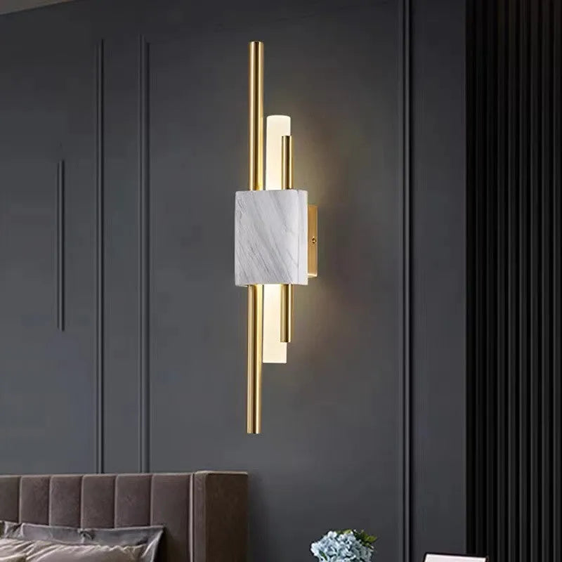 Applique murale LED moderne en métal/marbre Arisha