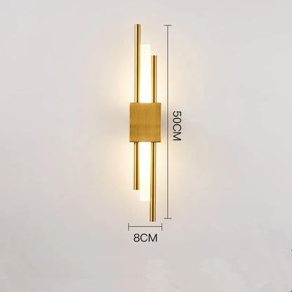 Dune Modern Bar Metal LED Wall Lamp, Black/Gold