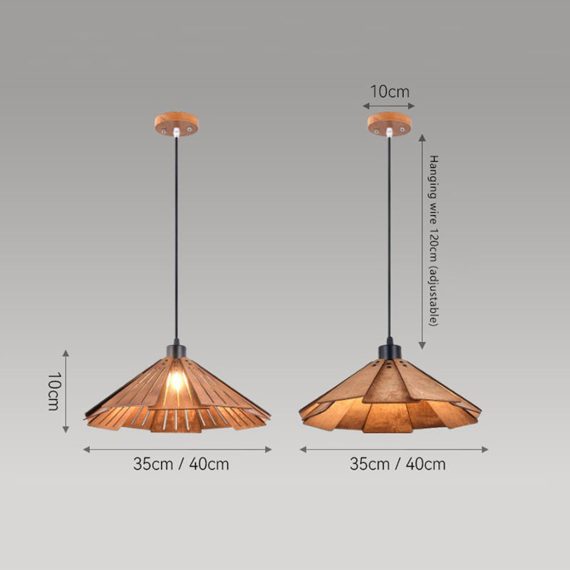 Suspension rétro Arisha, métal et bois
