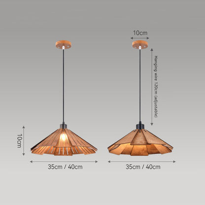 Suspension rétro Arisha, métal et bois