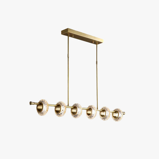 Kristy Moderne luxe hanglamp van metaal/glas, goud