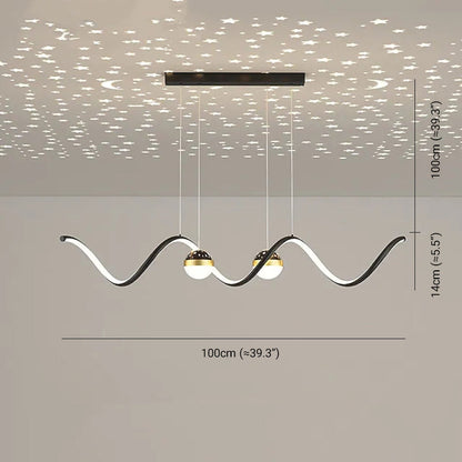 Arisha Nordic Globe Wavy Metal/ Pendant Light