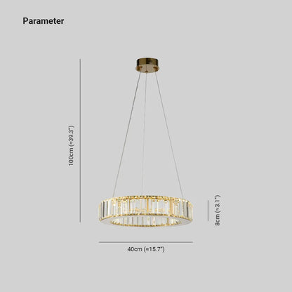 Kristy Elegant Round Crystal Chandelier, Clear