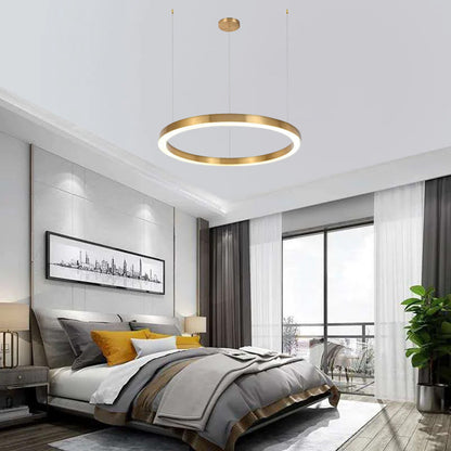 Arisha Modern Ring Metal Pendant Light, Gold