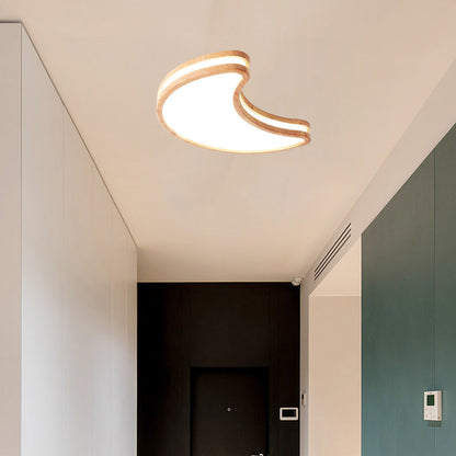 Arisha Unterputz-Deckenleuchte in Mond-/Wolken-/Sternform, Holz und Arcylic