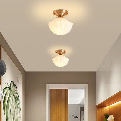 Arisha Retro Metal Flush Mount Ceiling Light Brass