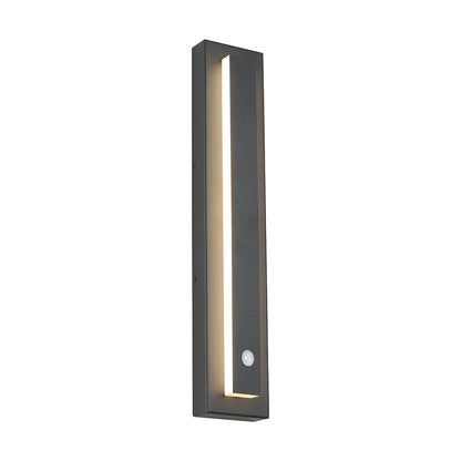 Kasso Modern Square Metal Outdoor Wall Lamp, Dark/Gray Bronze