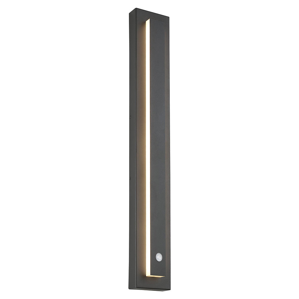 Kasso Modern Square Metal Outdoor Wall Lamp, Dark/Gray Bronze