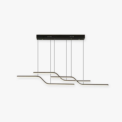 Arisha Minimalist Geometric Metal 3 Light Pendant Light, Dining Room