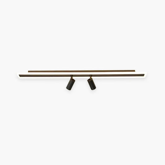 Aim Minimalist Double-linear Ceiling Light Spotlight, Black