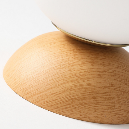 Plafonnier/Suspension LED Globule Valentina Scandinave Japonais Métal Verre Chambre, Bois brut