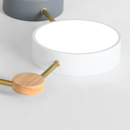 Arisha Modern LED Ceiling Light Log Living Room Bedroom White Grey