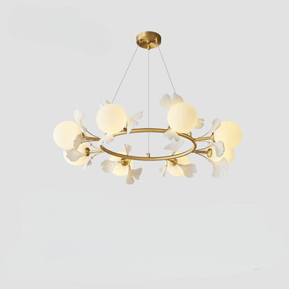 Olivia Luxury Minimalist Chandelier Creative Leaf Glass Living Room
