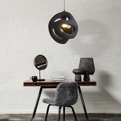 Avi Modern Metal/Resin White/Black Pendant Light