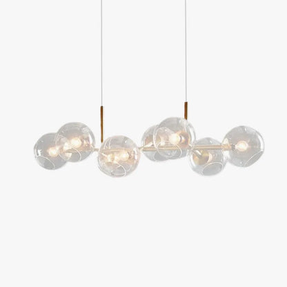 Valentina Modern Glass Globe Bubble Pendant Light Black/Gold