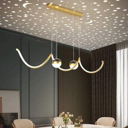 Arisha Nordic Globe Wavy Metal/ Pendant Light