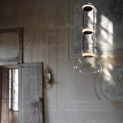 Valentina Minimalist Combination Glass Pendant Light, Clear