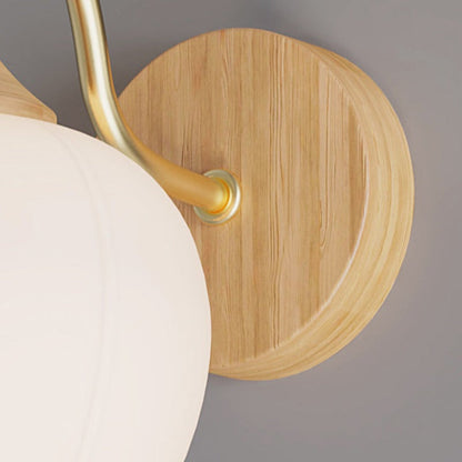 Muto Nordic minimalistische binnenwandlamp glas hout slaapkamer balkon