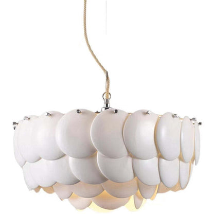 Arisha Wihte Lustre Art Déco, Feuille de Céramique et Métal